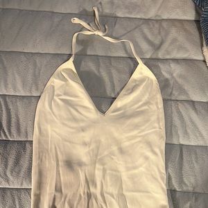 White Halter Bodysuit